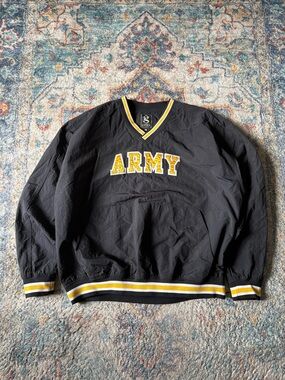 Vintage NCAA Army Spellout Pullover Light Jacket Size XL